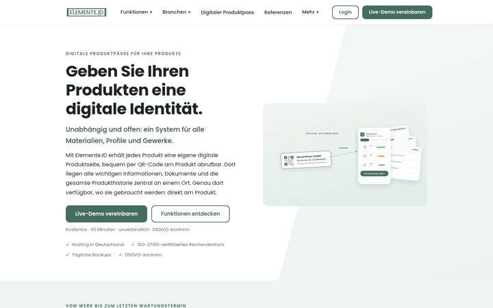 Screenshot of elemente.id