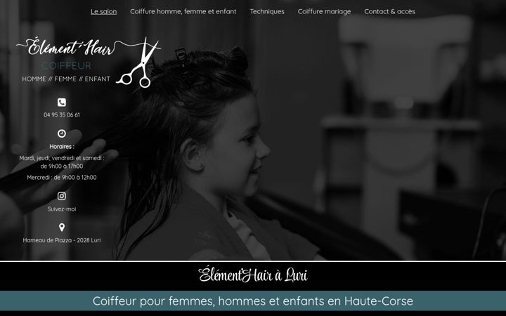 Ekrano kopija elementhair-corse.fr