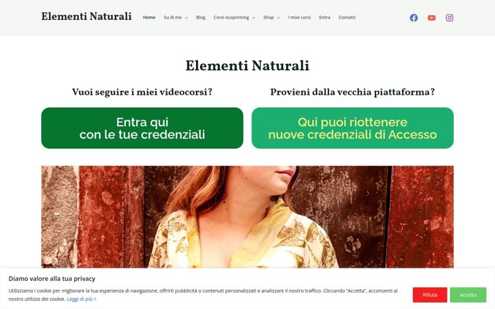 Screenshot of elementinaturali.art