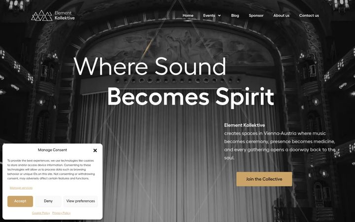 Screenshot of elementkollektive.com