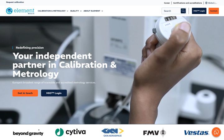 Zrzut ekranu elementmetech.com