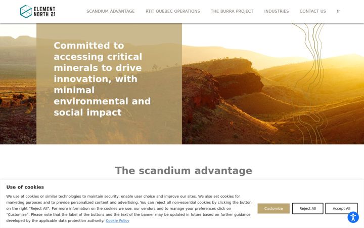 Screenshot of elementnorth21.com