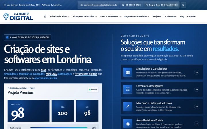 Screenshot ta' elementodigital.com.br