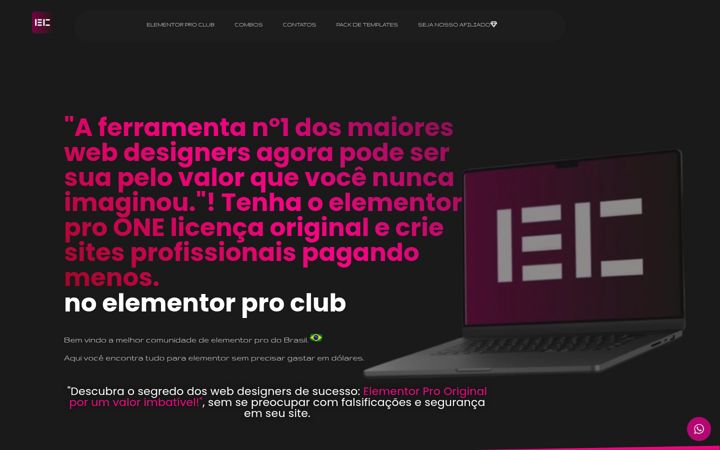 Screenshot ta' elementorproclub.com.br