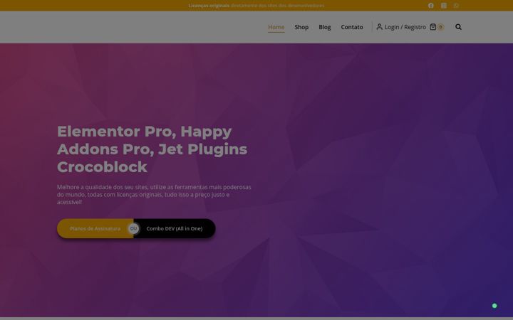 Screenshot ta' elementorshop.com.br