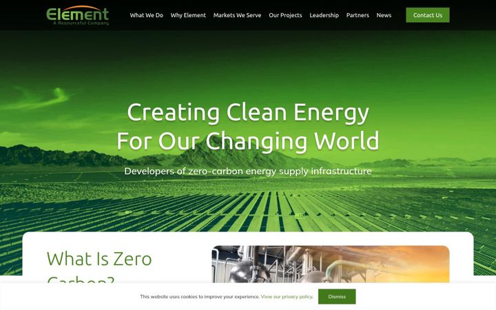 Screenshot of elementresources.com
