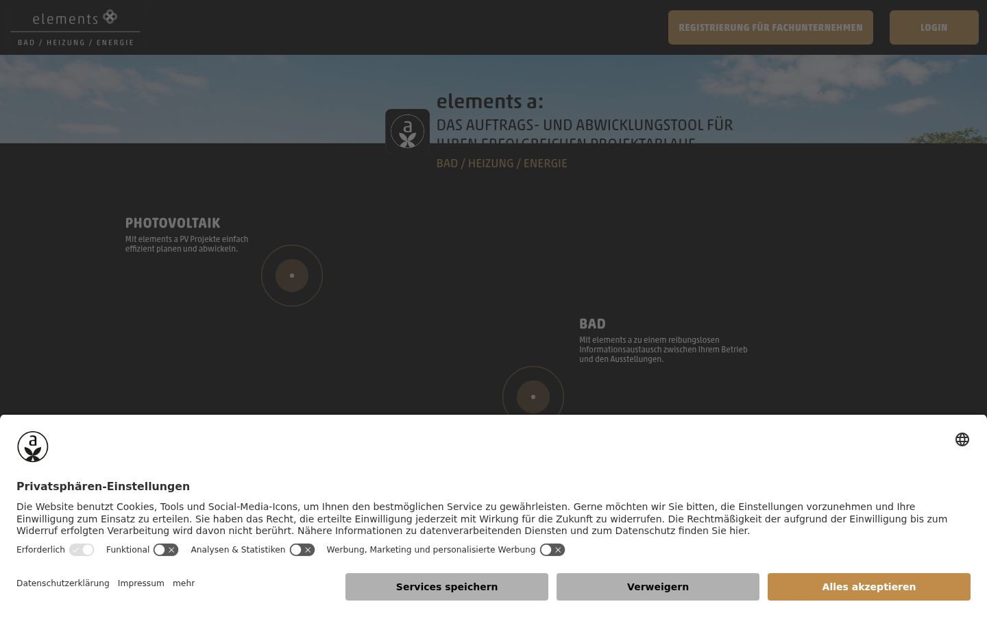 Snimka zaslona bannera za privolu prikazanog prije bilo kakve interakcije