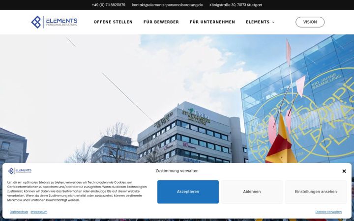 Snímek obrazovky elements-personalberatung.de