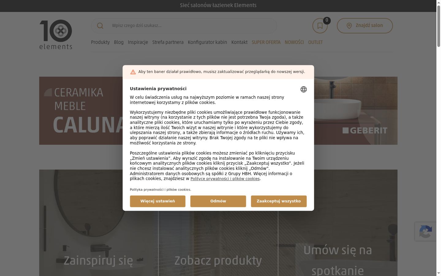 Kuvakaappaus suostumusbannerista, joka näytettiin ennen mitään vuorovaikutusta
