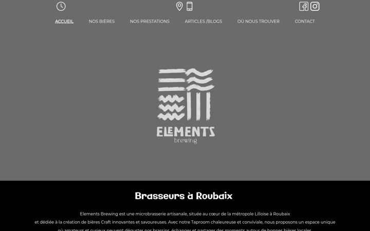 Ekrano kopija elementsbrewing.fr