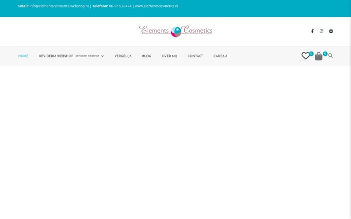 Ekrānuzņēmums no elementscosmetics-webshop.nl