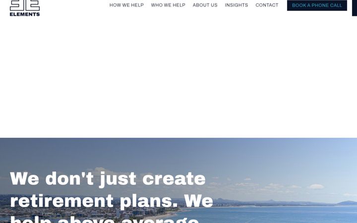 Screenshot ta' elementsfinancialplanning.com.au