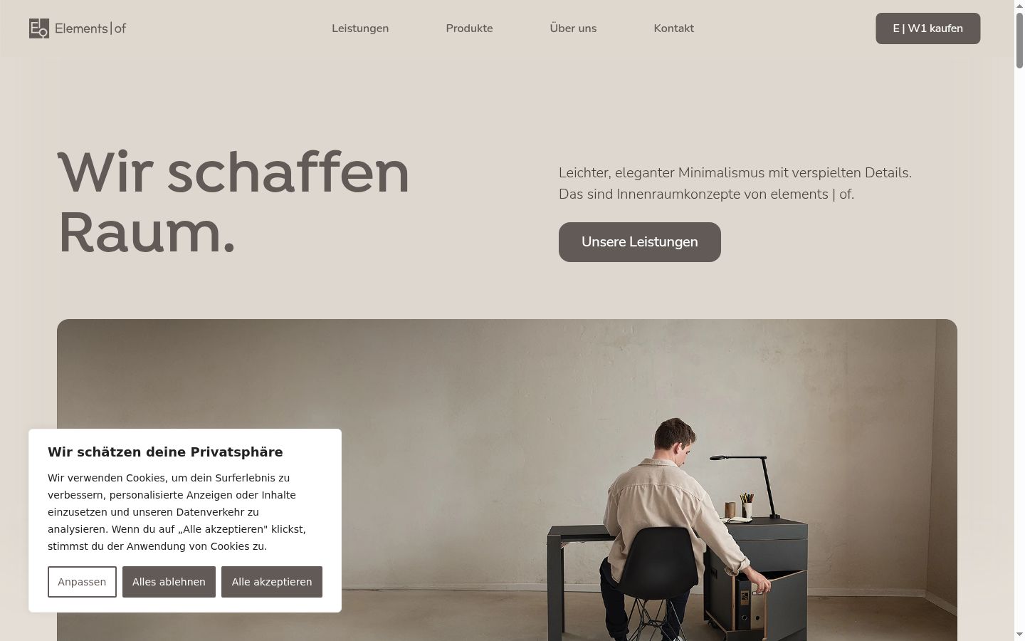 Screenshot tal-banner tal-kunsens muri qabel kwalunkwe interazzjoni