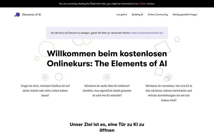 Snímek obrazovky elementsofai.at