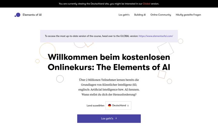 Snímek obrazovky elementsofai.de