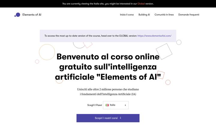 Screenshot του elementsofai.it
