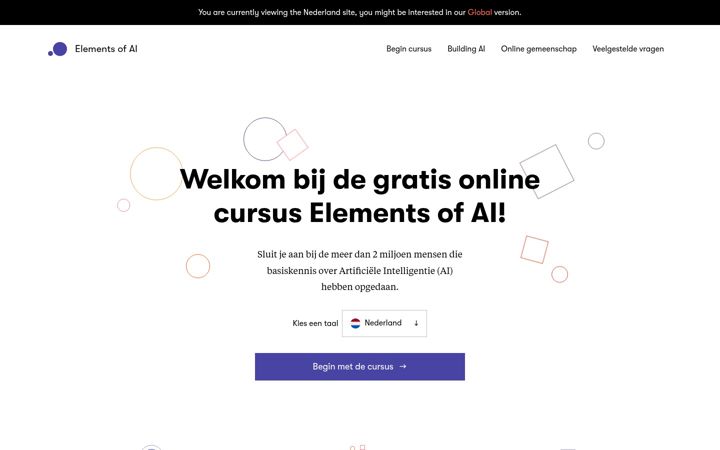 Ekrānuzņēmums no elementsofai.nl