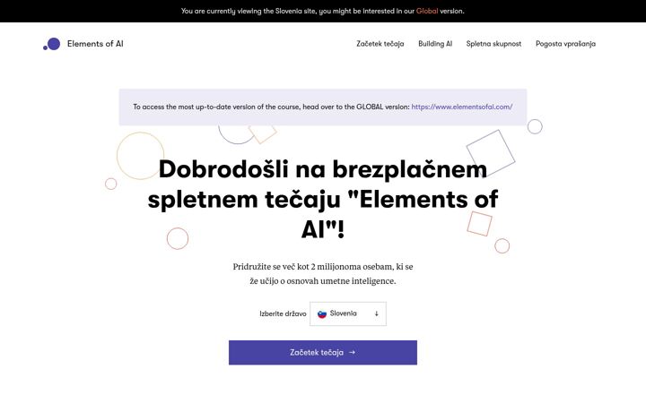 Screenshot di elementsofai.si