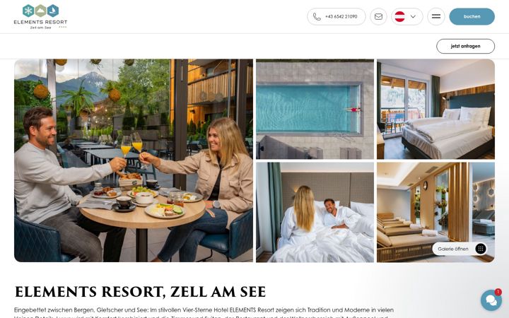 Snímek obrazovky elementsresort.at