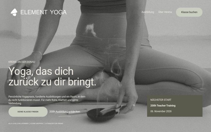 Snímek obrazovky elementyoga.at