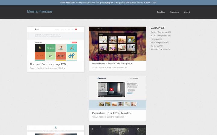Screenshot of elemisfreebies.com