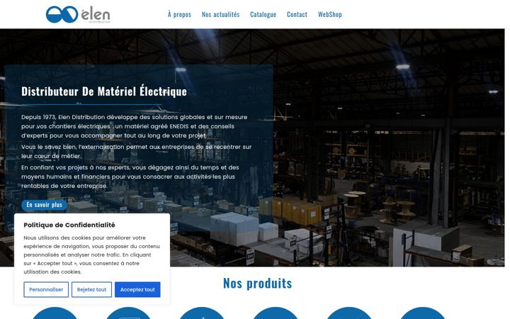 Ekrano kopija elen-distribution.fr