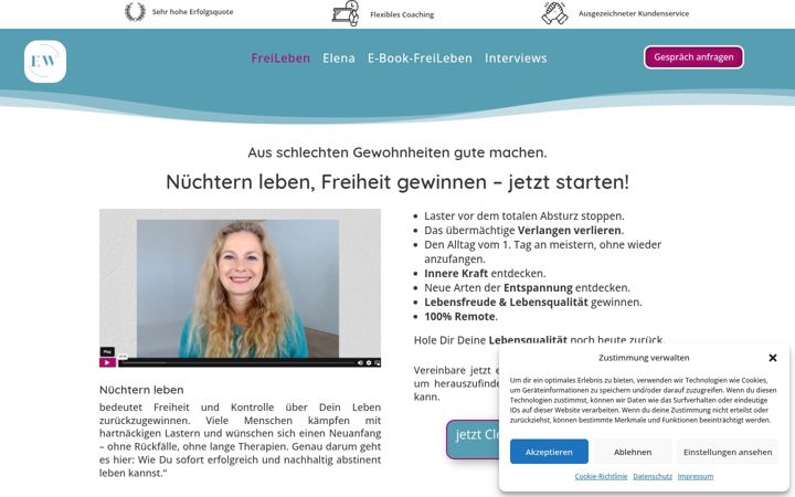 Screenshot di elena-cleancoach.de