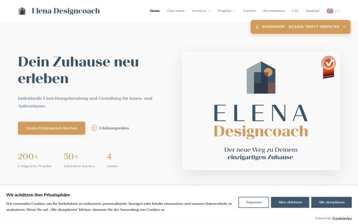 Snímek obrazovky elena-designcoach.at