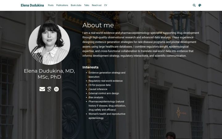 Screenshot of elenadudukina.com