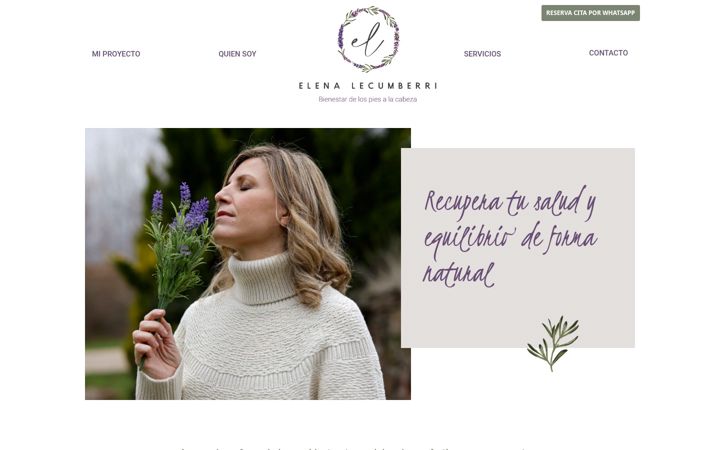 Screenshot of elenalecumberri.com