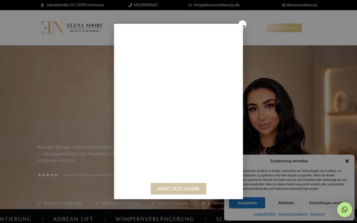 Screenshot di elenanooribeauty.de