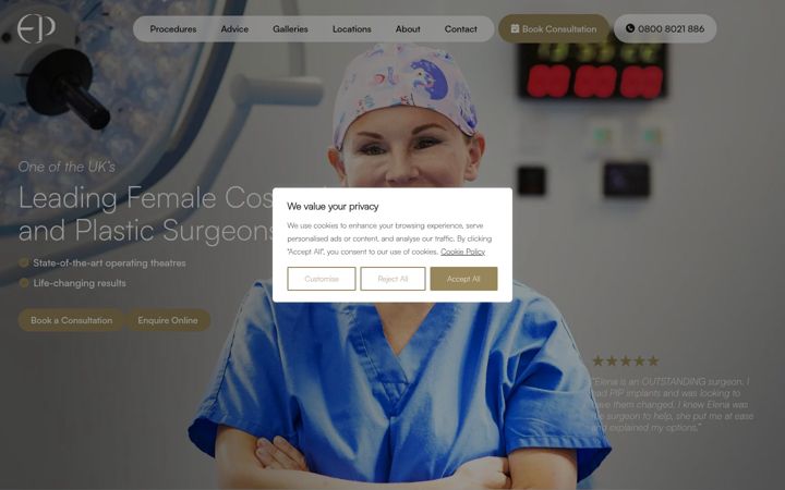 Screenshot of elenaprousskaia.com