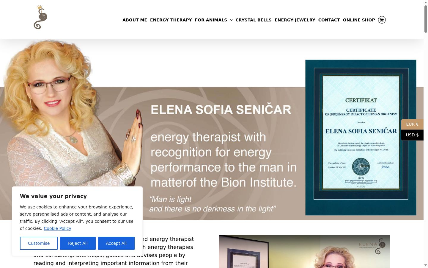 Screenshot of the consent banner shown before any interaction