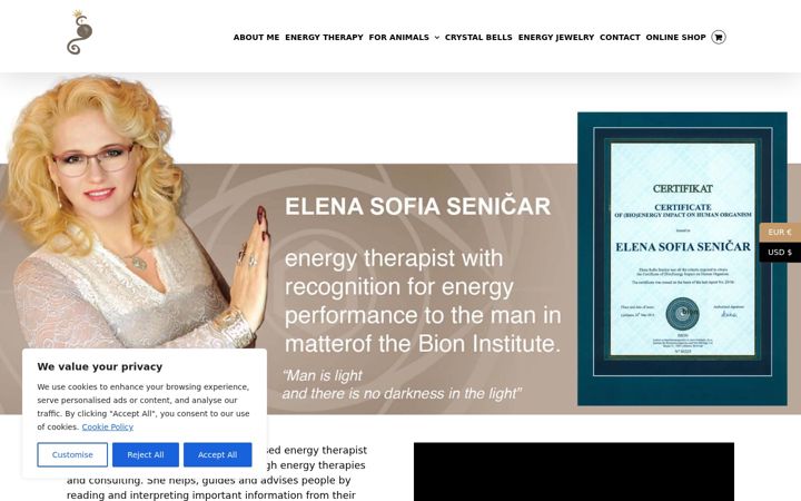 Screenshot of elenas-therapy.com