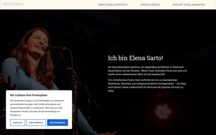 Screenshot of elenasarto.com