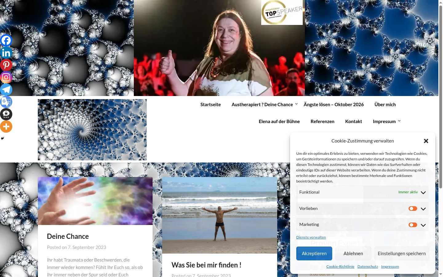 Screenshot des Einwilligungsbanners vor jeglicher Interaktion