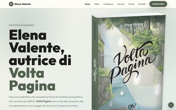 Screenshot stránky elenavalente.it