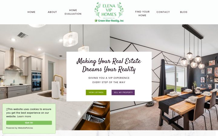 Screenshot of elenaviphomes.com