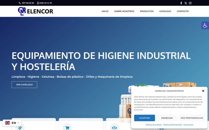 Captura de pantalla de elencor.es
