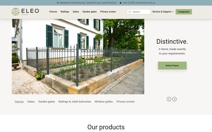 Screenshot ta' eleo-fence.co.uk