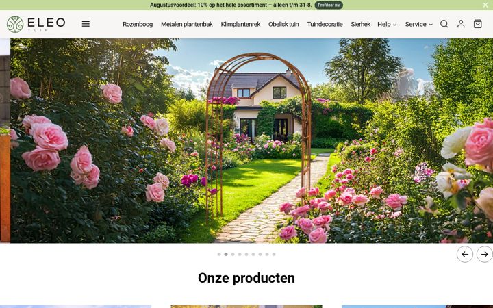 Ekrānuzņēmums no eleo-tuin.nl