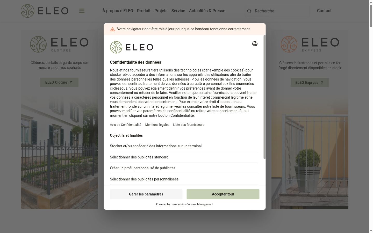Sutikimo reklamjuostės, rodytos prieš bet kokią sąveiką, ekrano kopija
