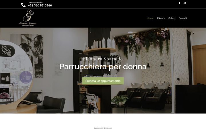 Skjermbilde av eleonorasparacioparrucchieri.it