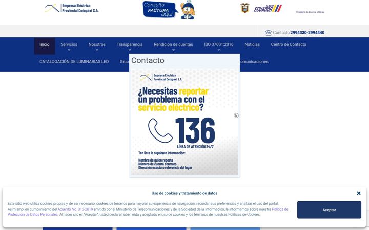 Screenshot of elepcosa.com.ec