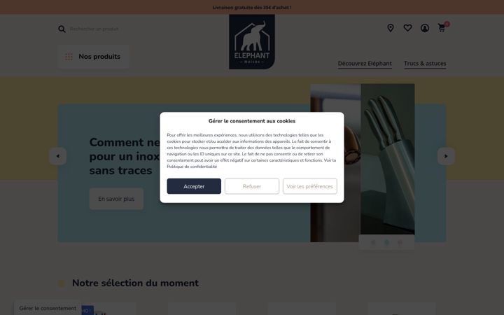 Screenshot of elephant-maison.com
