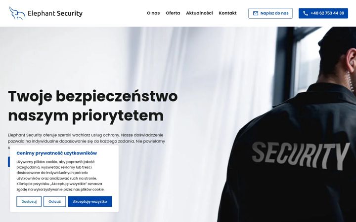 Captura de ecrã de elephant-security.pl