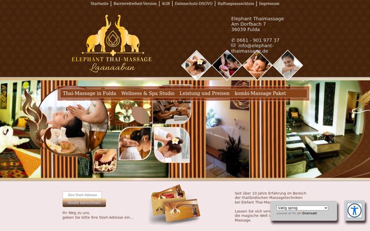 Zrzut ekranu elephant-thaimassage.de
