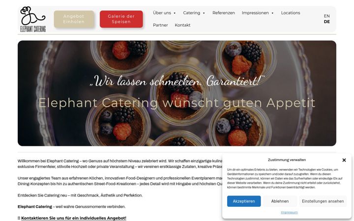 Screenshot of elephant.catering