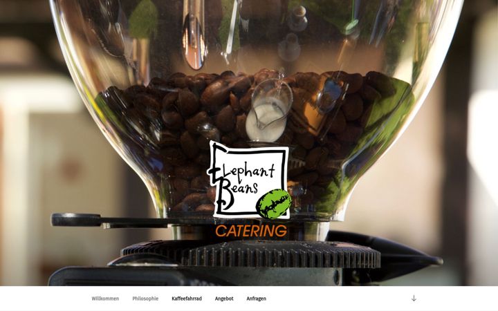 Zrzut ekranu elephantbeans-catering.de