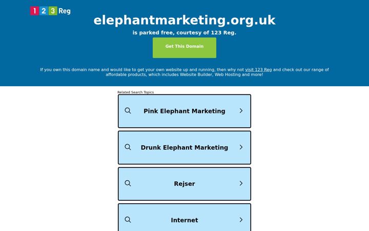 Screenshot ta' elephantmarketing.org.uk